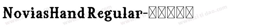 NoviasHand Regular字体转换